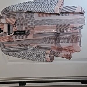 Jones new York pink black 2x top NWT